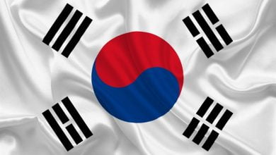 Thumb2 South Korean Flag Asia South Korea Silk Flag Flags Of The World