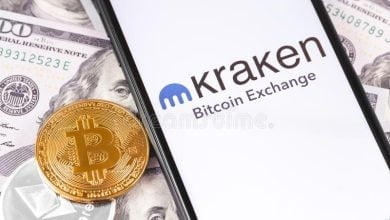 Bitcoin Dollars Kraken Logo Exchange Screen Smartphone Popular Largest Cryptocurrency Market Moscow Russia 142595676
