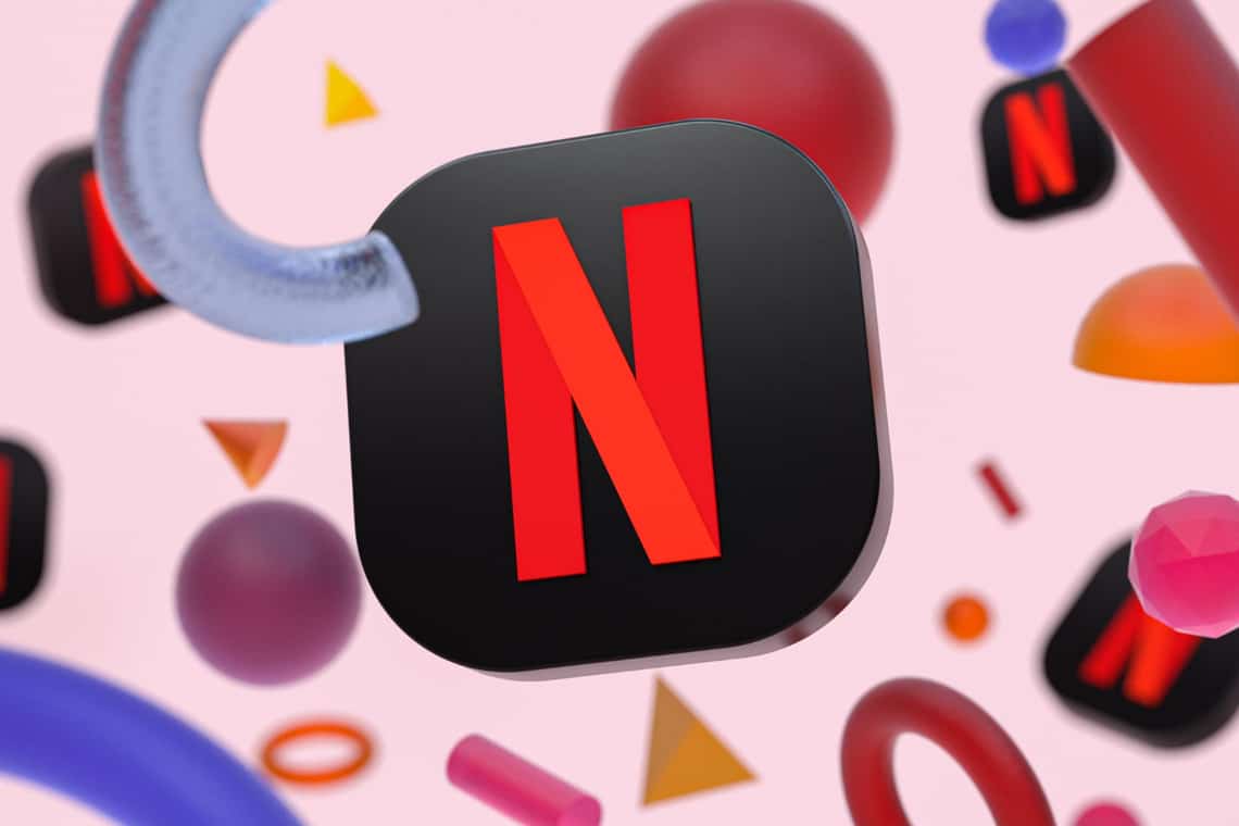 Netflix Logo Abstract Geometry Background 1